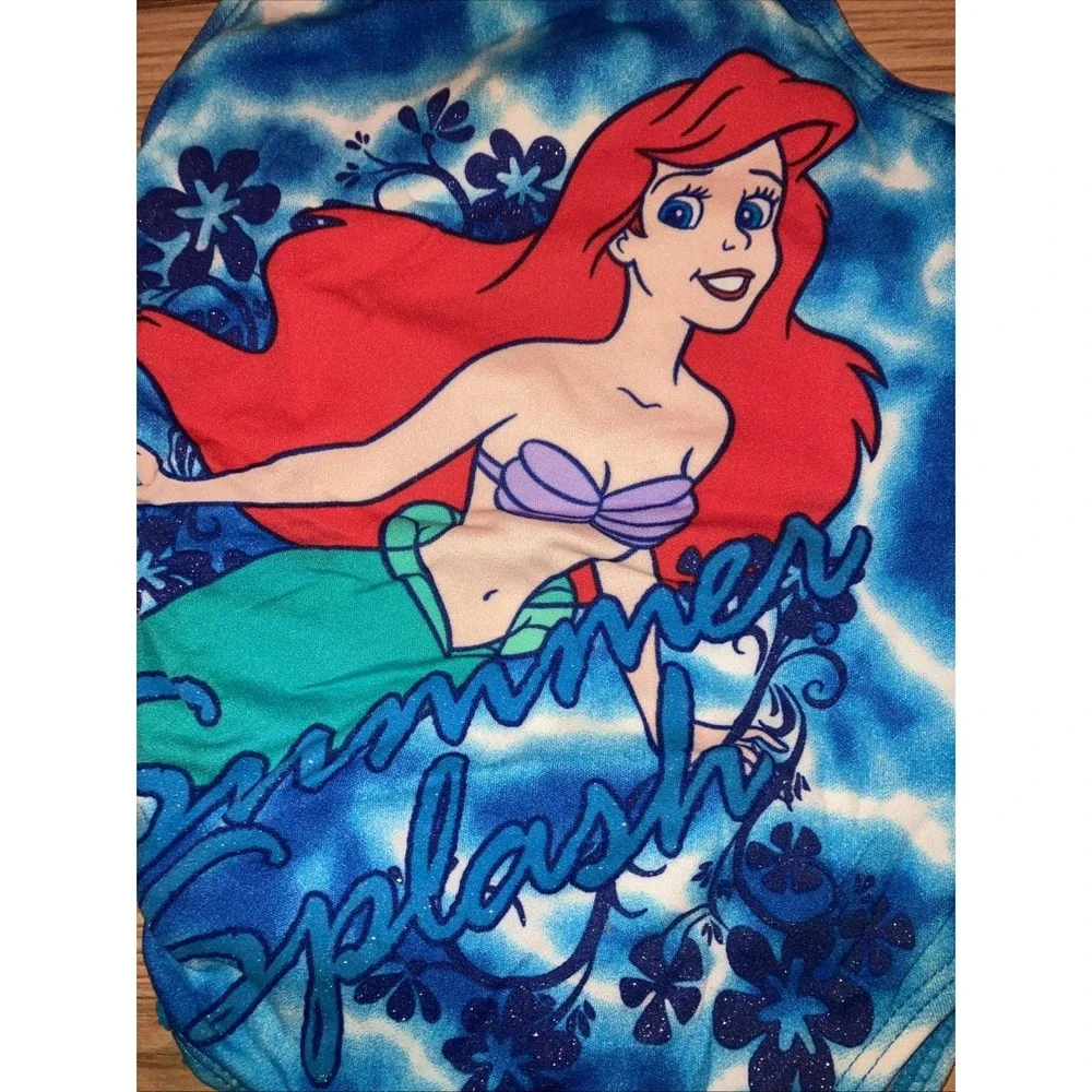 Disney Little Mermaid Swimsuit Girls Size‎ 6 Ariel 2007 Y2K Bathing Suit